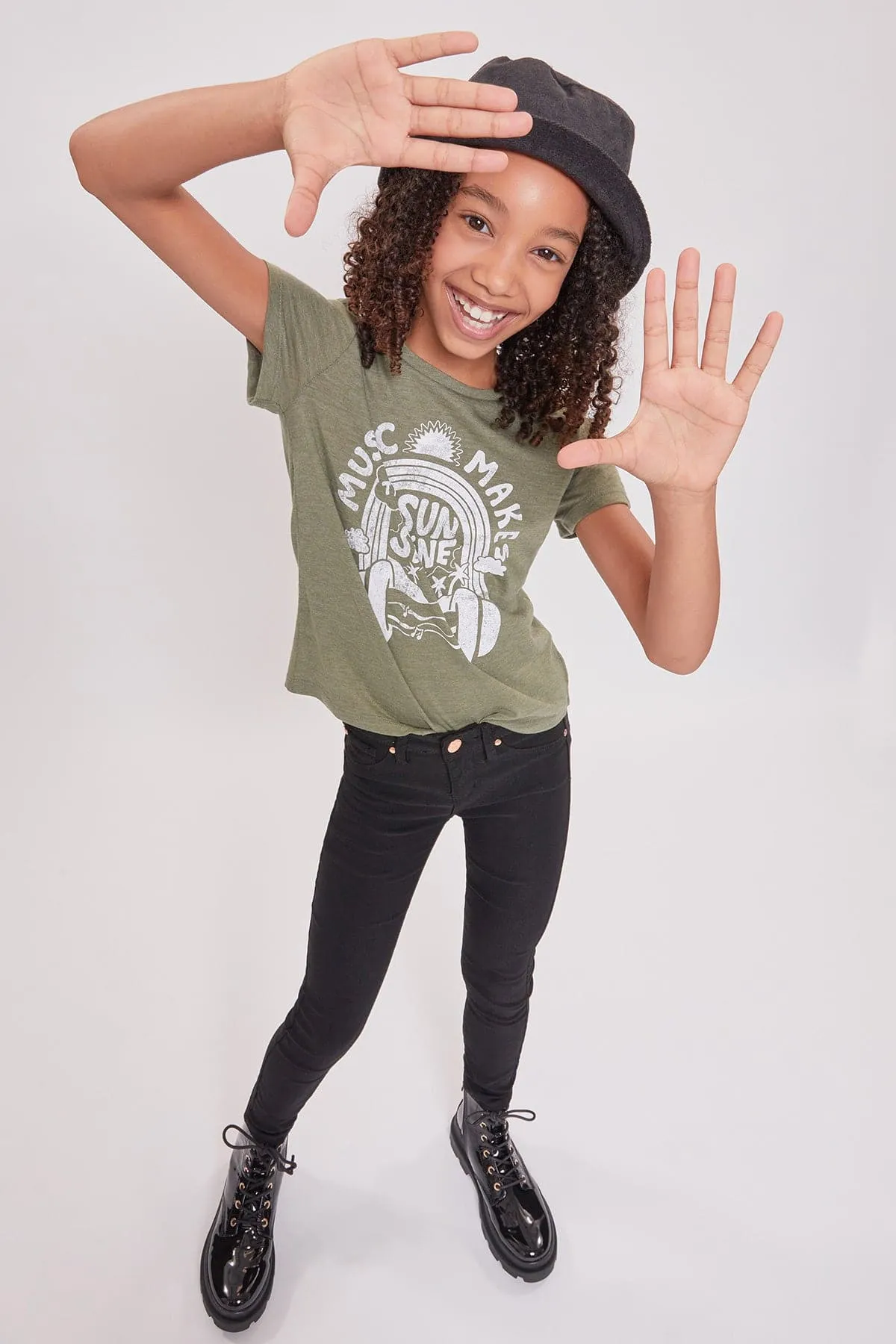 Girls' Stretch Skinny School Color Pants