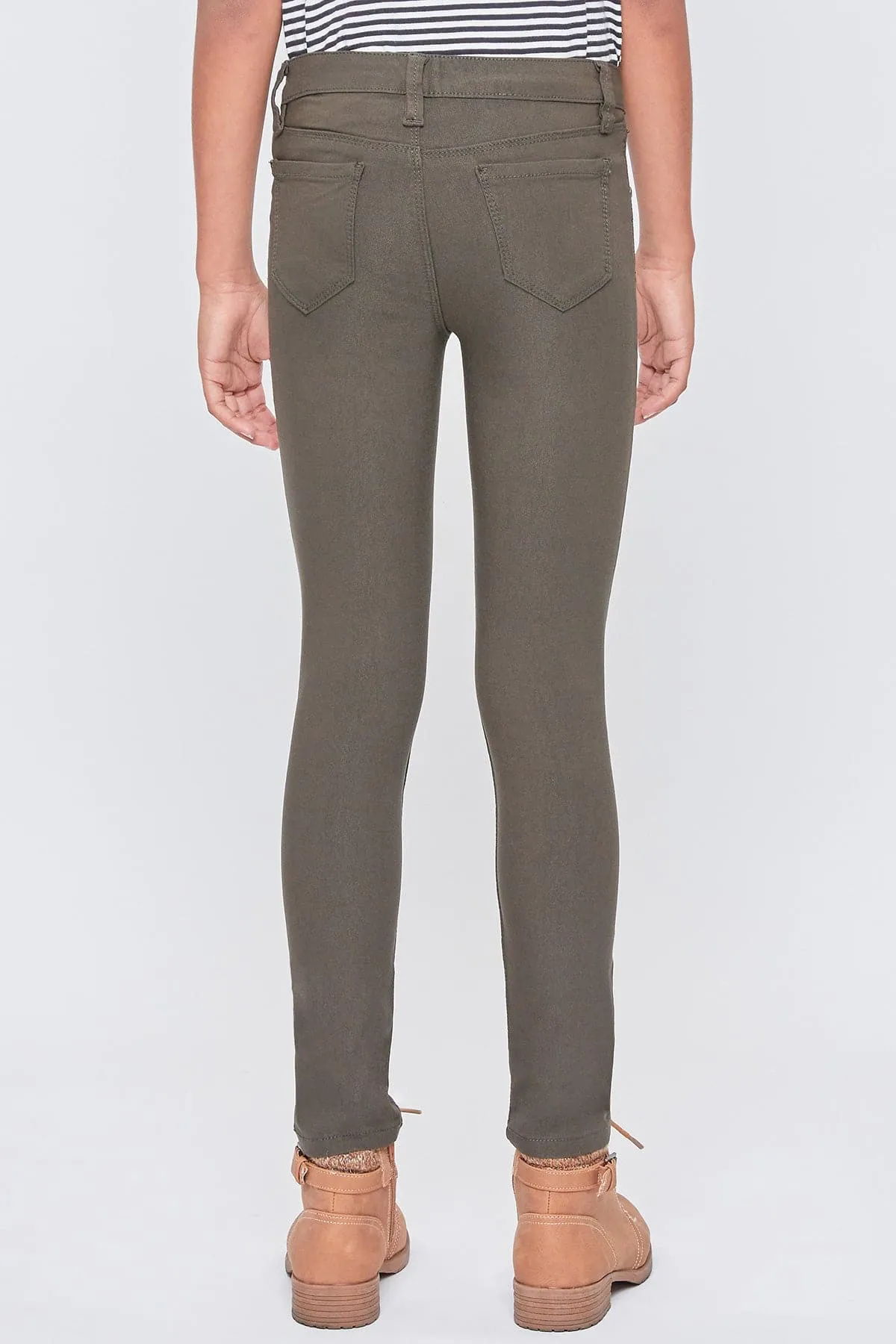 Girls' Stretch Skinny School Color Pants