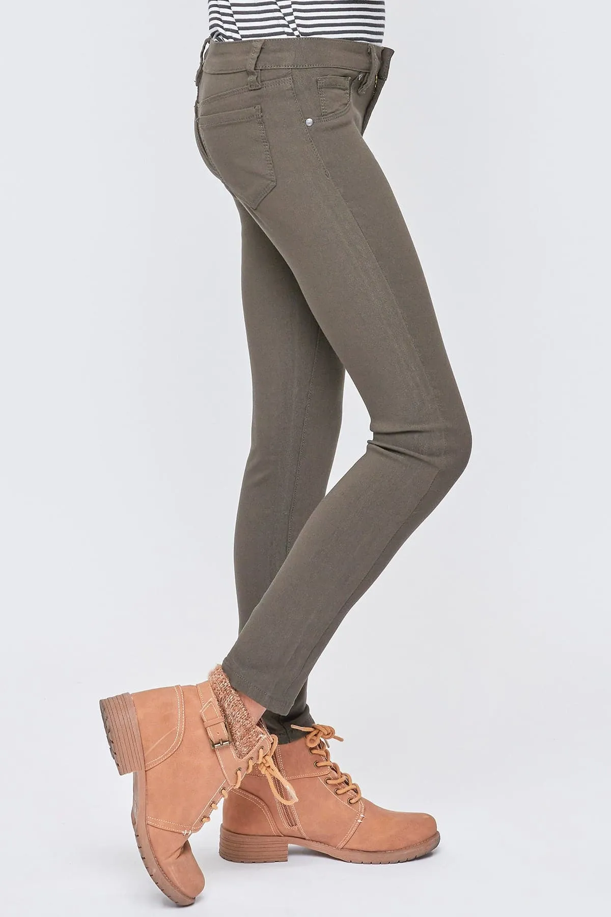 Girls' Stretch Skinny School Color Pants