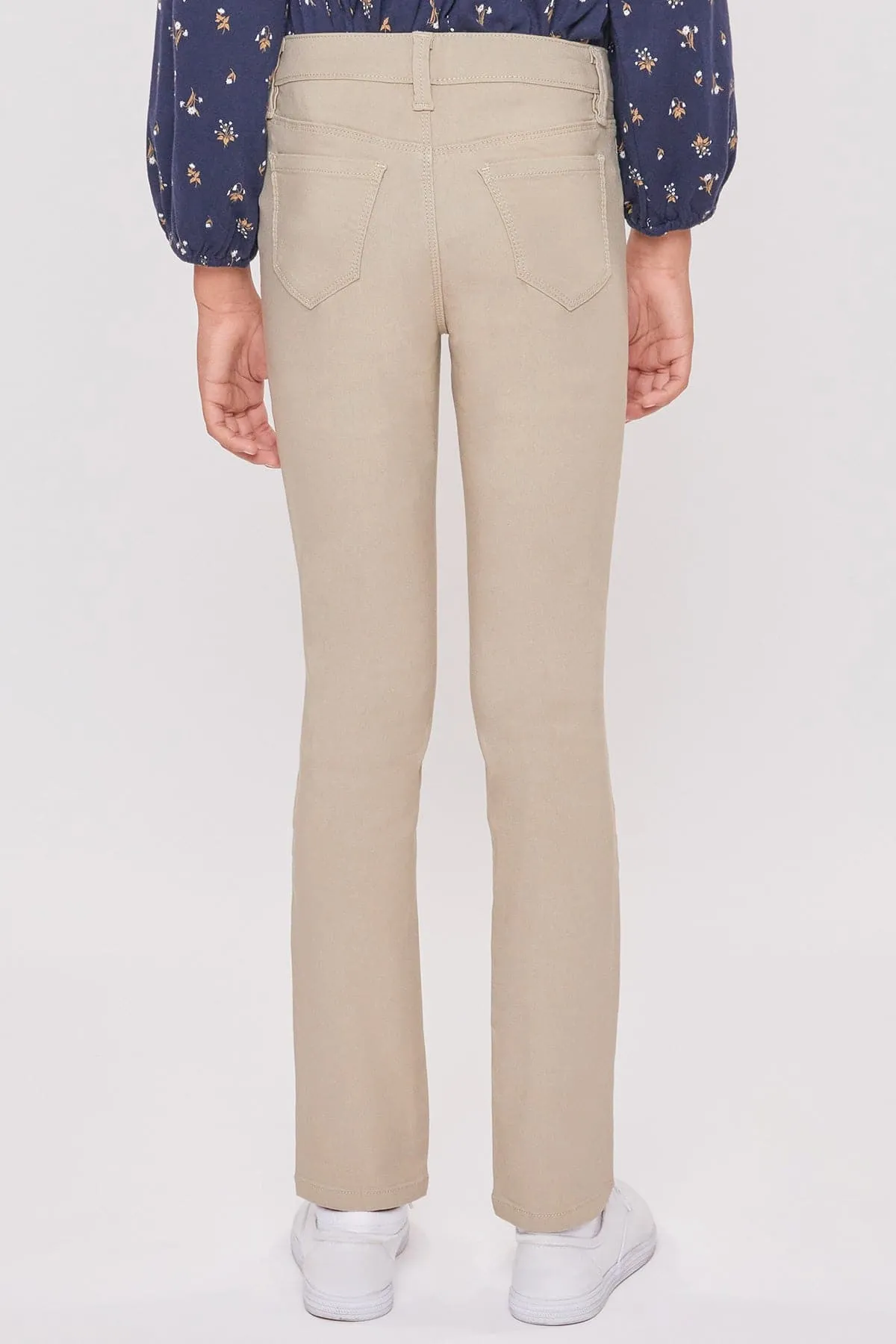 Girls' Stretch Skinny School Color Pants