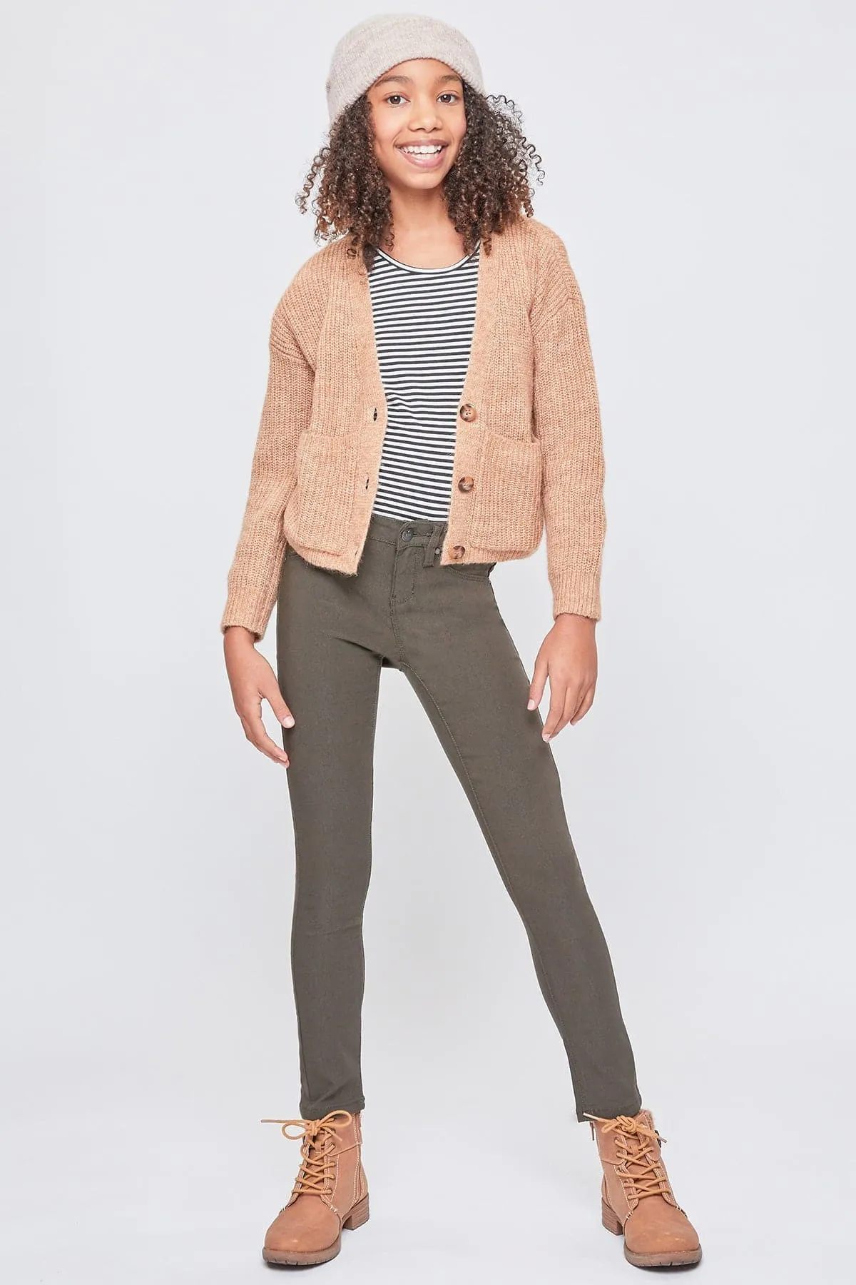 Girls' Stretch Skinny School Color Pants