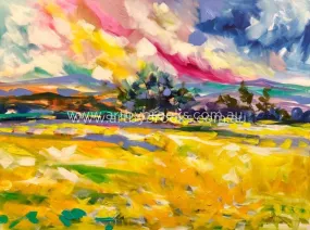 Golden canola - art print