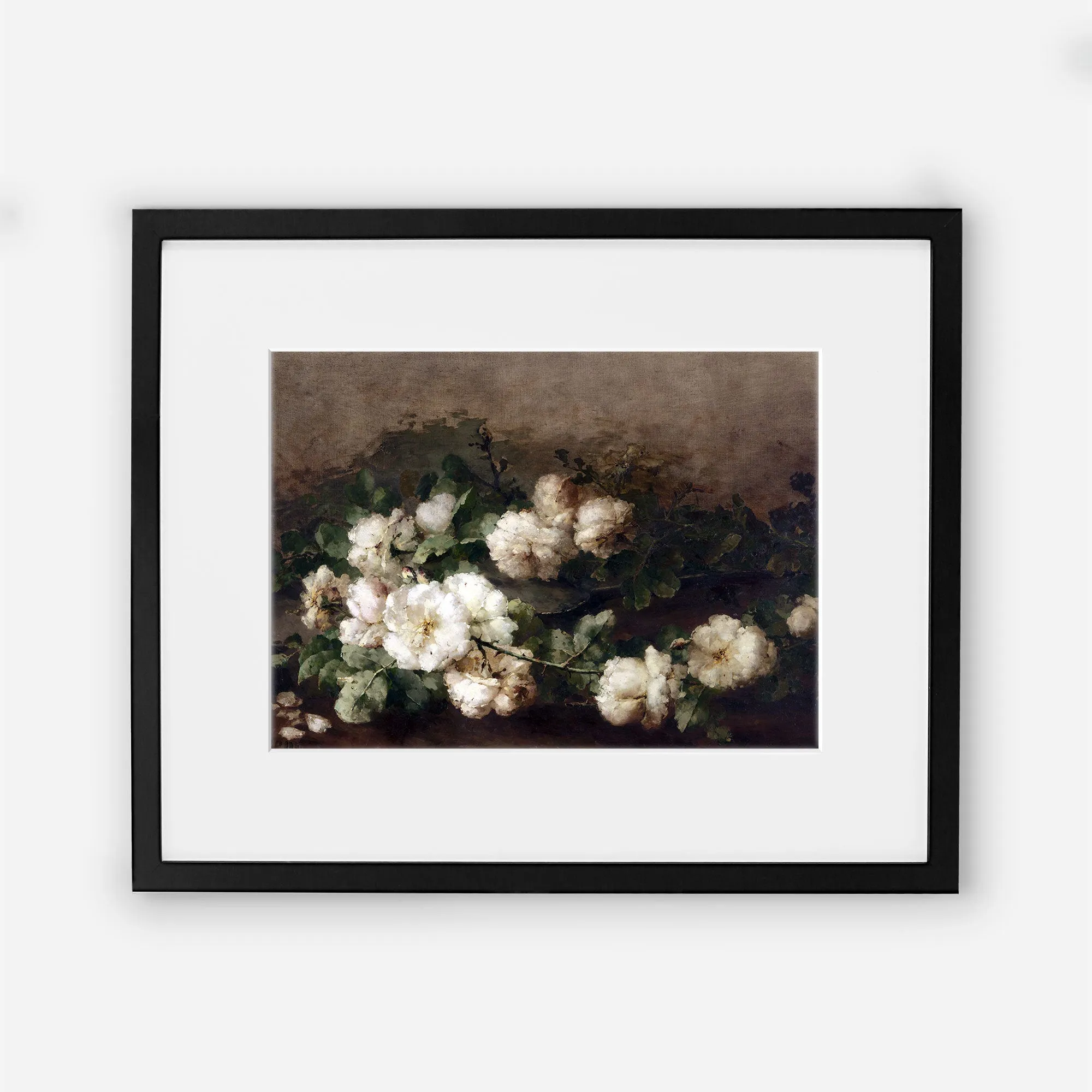 Guitar and Roses Vintage Art