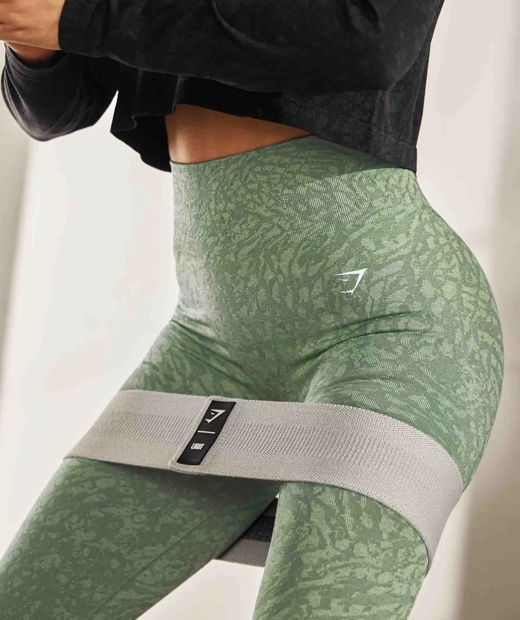 Gymshark Adapt Animal Seamless Leggings -  Wild | Iguana Green