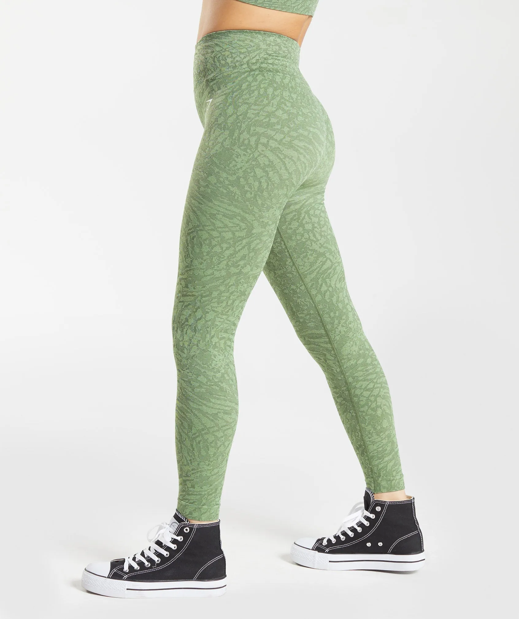 Gymshark Adapt Animal Seamless Leggings -  Wild | Iguana Green