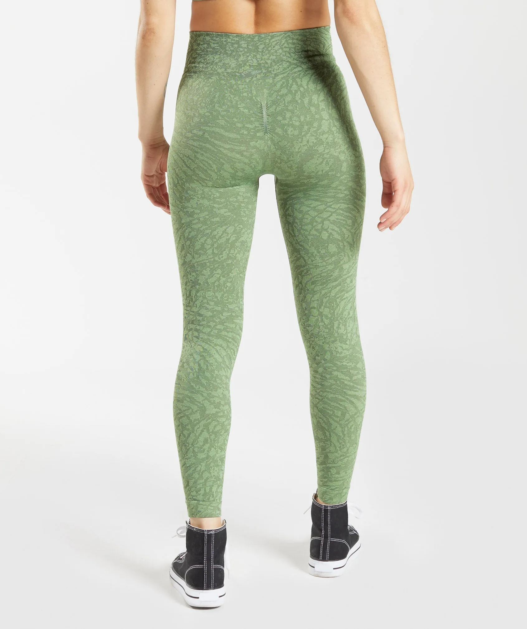 Gymshark Adapt Animal Seamless Leggings -  Wild | Iguana Green