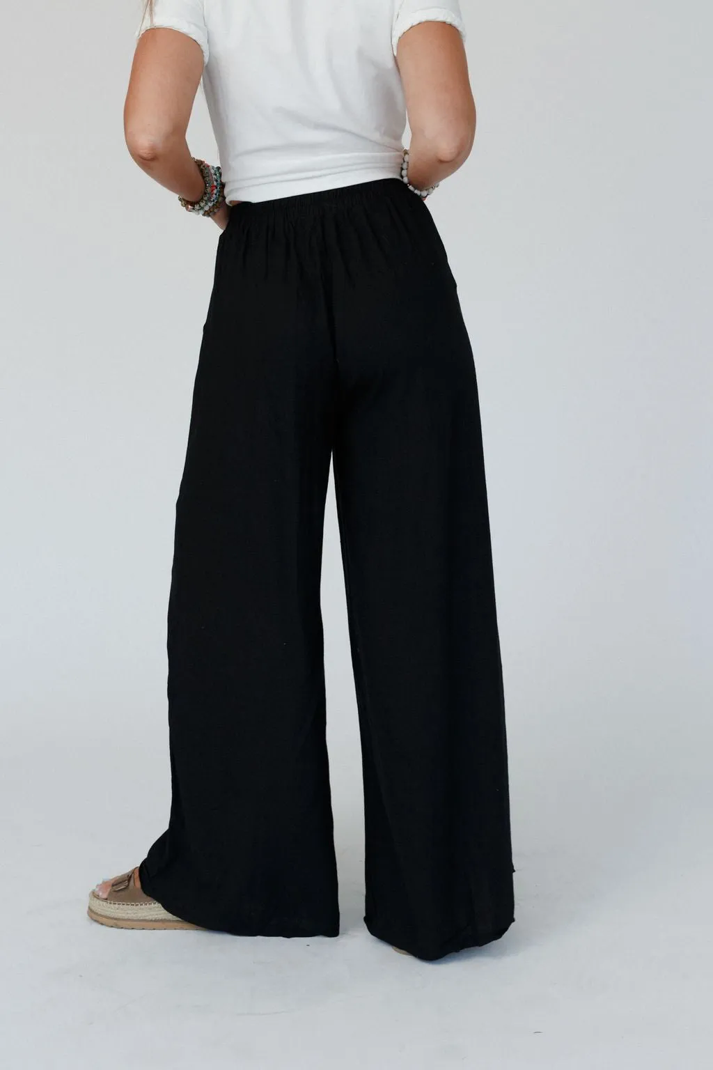 Its A Breeze Wide Leg Pants - Black