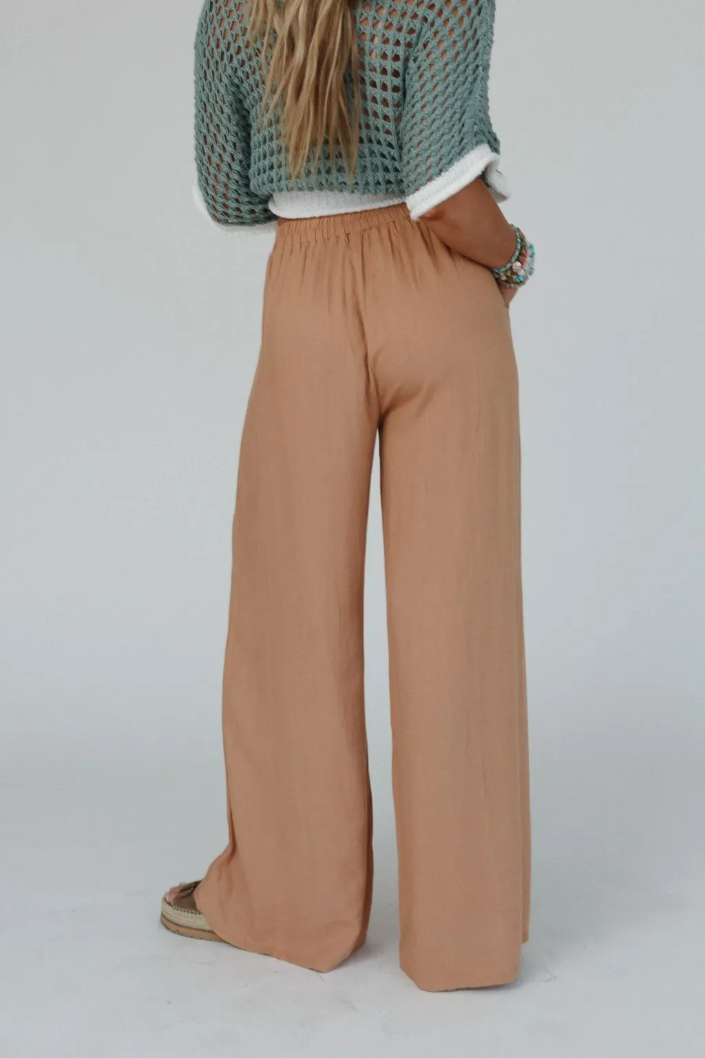 Its A Breeze Wide Leg Pants - Camel