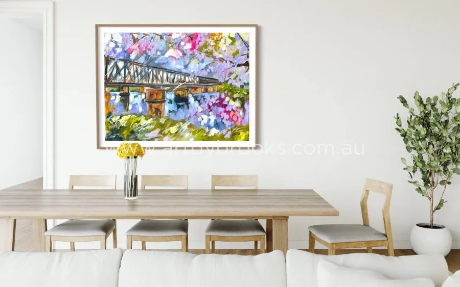 Jacaranda season - Grafton Bridge - art print