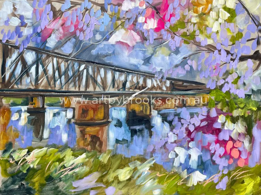 Jacaranda season - Grafton Bridge - art print