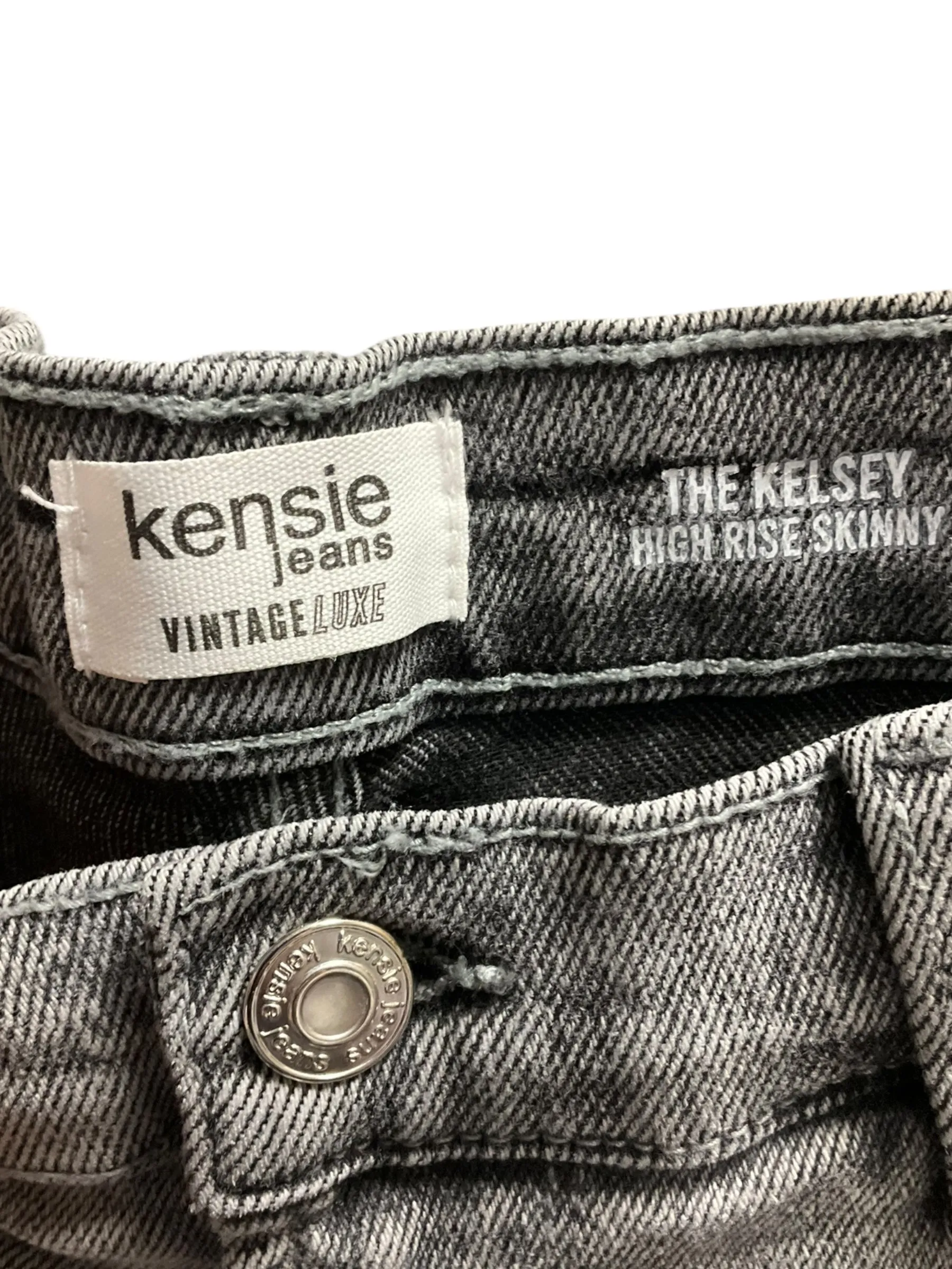 Jeans Skinny By Kensie In Grey Denim, Size: 14