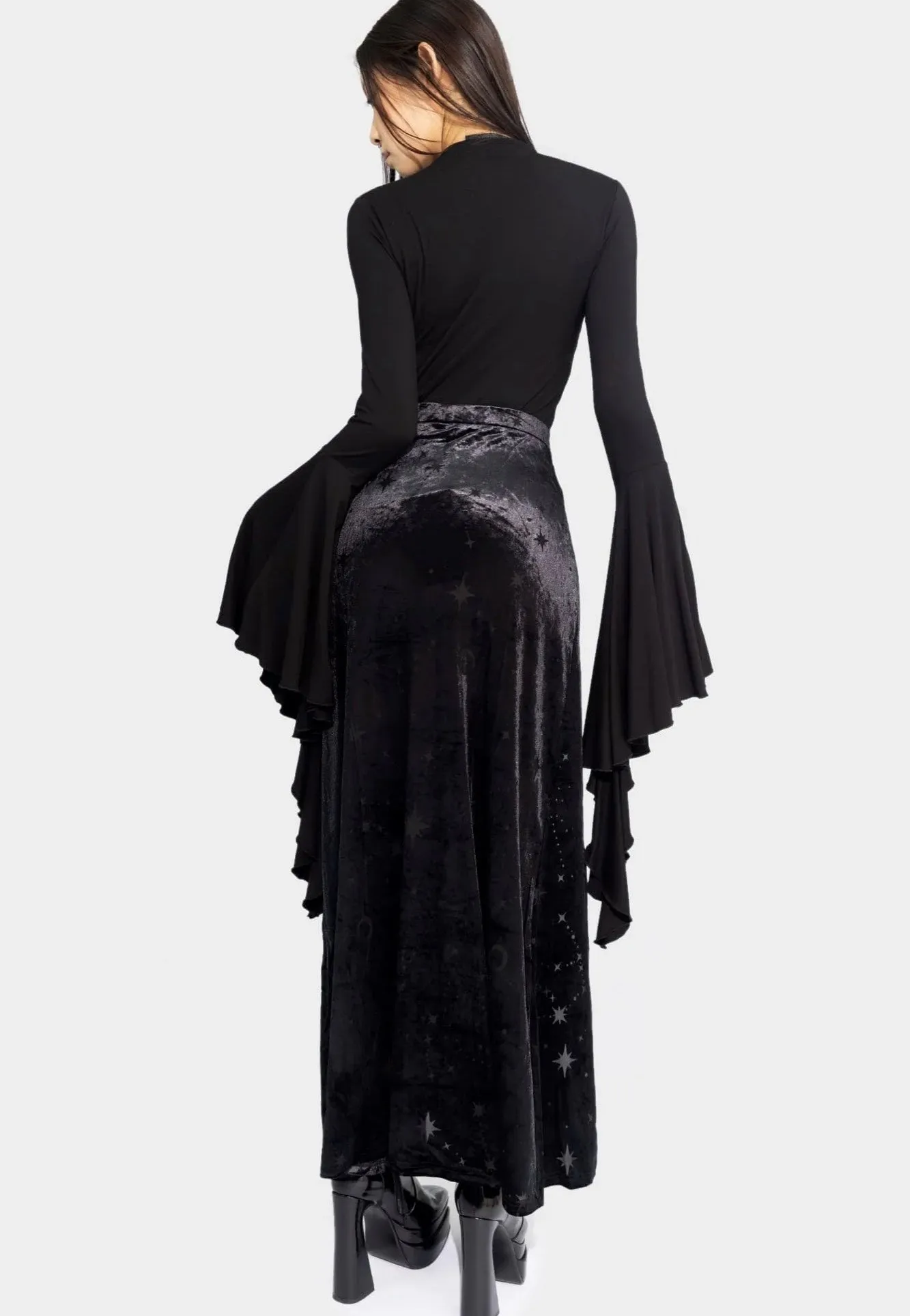 Killstar - Coma Star Maxi Black - Skirt