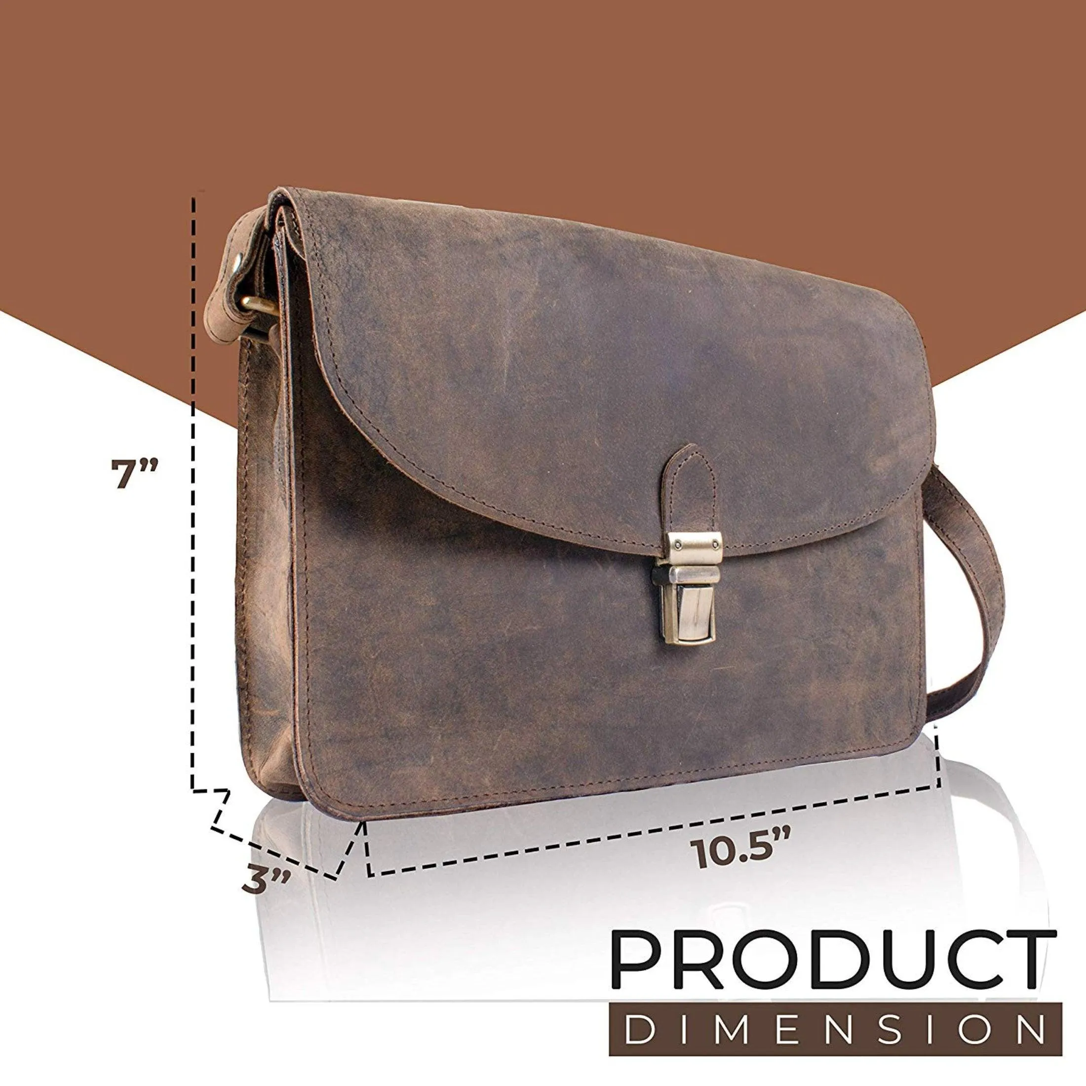 Leather 10" Women's Leather Purse Satchel Handbag Tote Bag