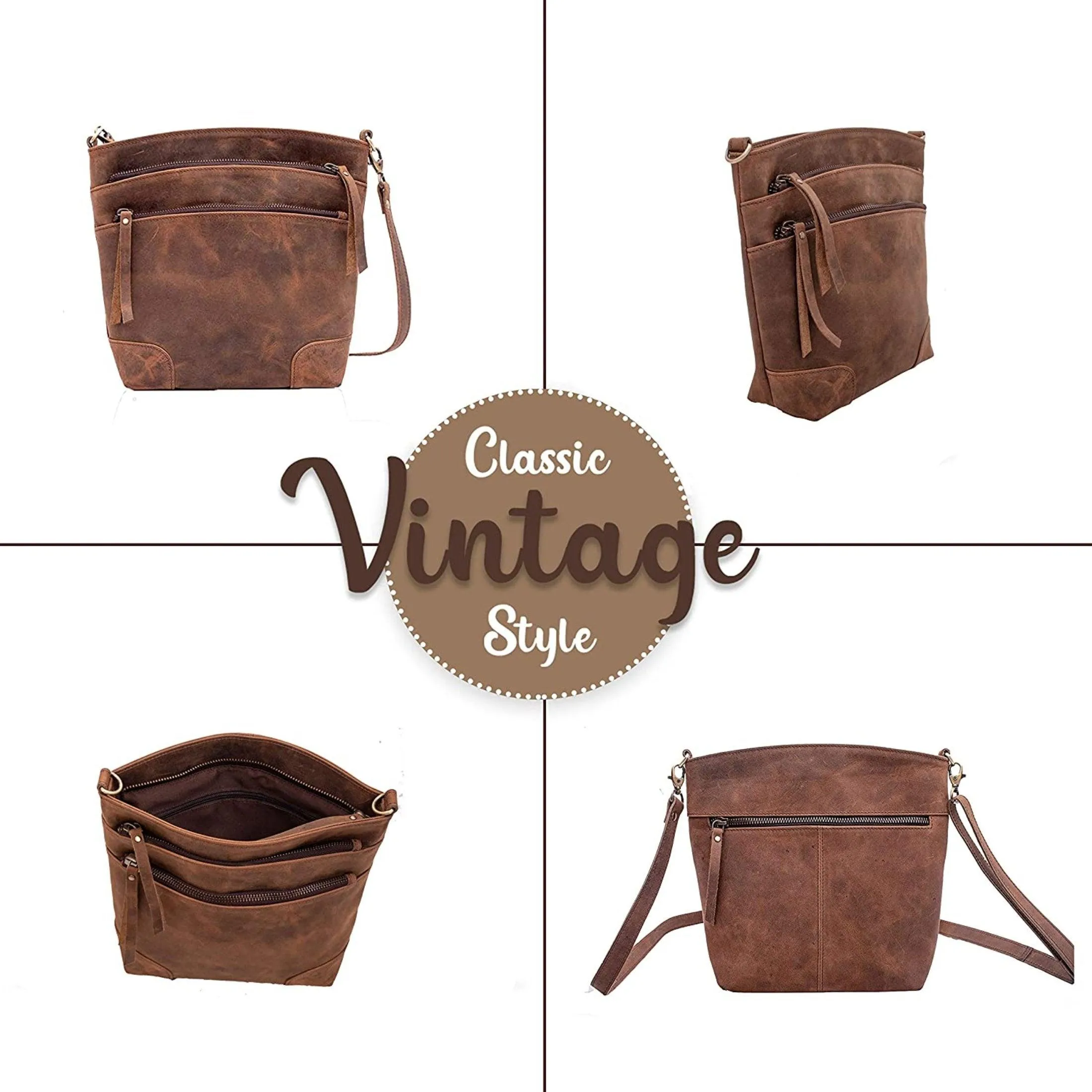 Leather Crossbody Bag for women purse tote ladies bags satchel travel tote shoulder bag