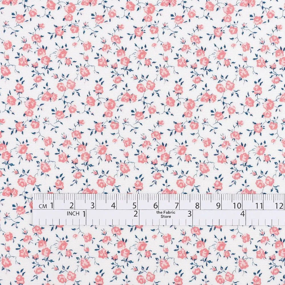 Liberty Kingly Cotton - Rose Vine / B