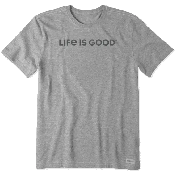 LIG Wordmark- Heather Grey- Life is Good