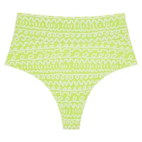 Lime Icing Added Coverage High Rise Bikini Bottom