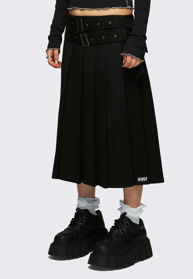 Minga London - Thalia Midi Black - Skirt