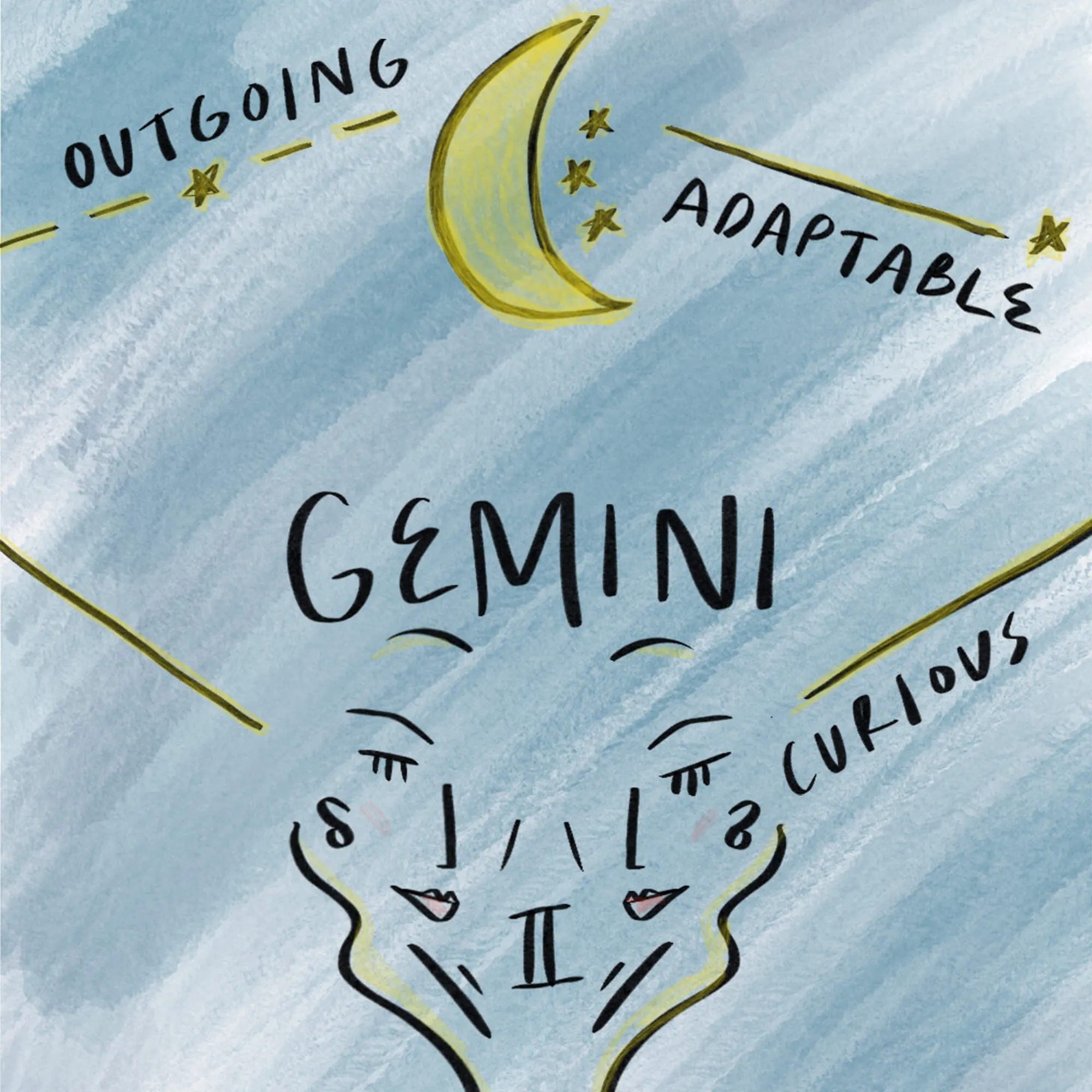 Mini  "Gemini" 18K Gold Charm with Diamonds