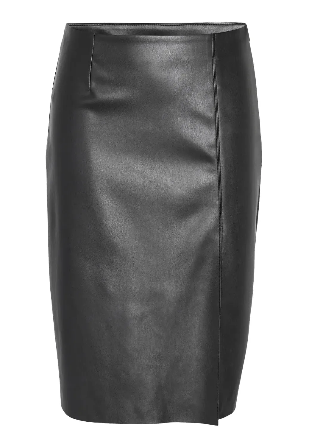 Noisy May - Clara Slit Midi Leng Black - Skirt