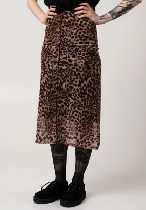 Noisy May - Elif Overlock Ankle Black Leo - Skirt