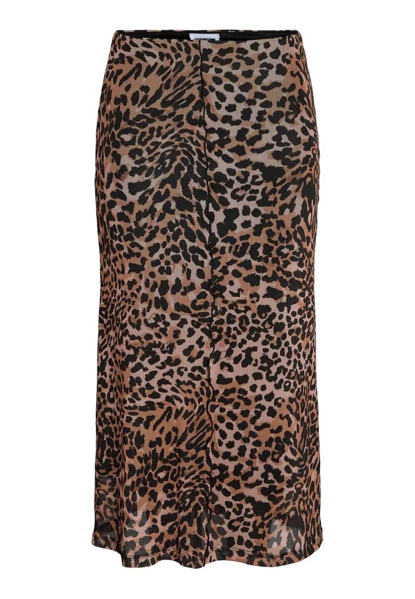 Noisy May - Elif Overlock Ankle Black Leo - Skirt
