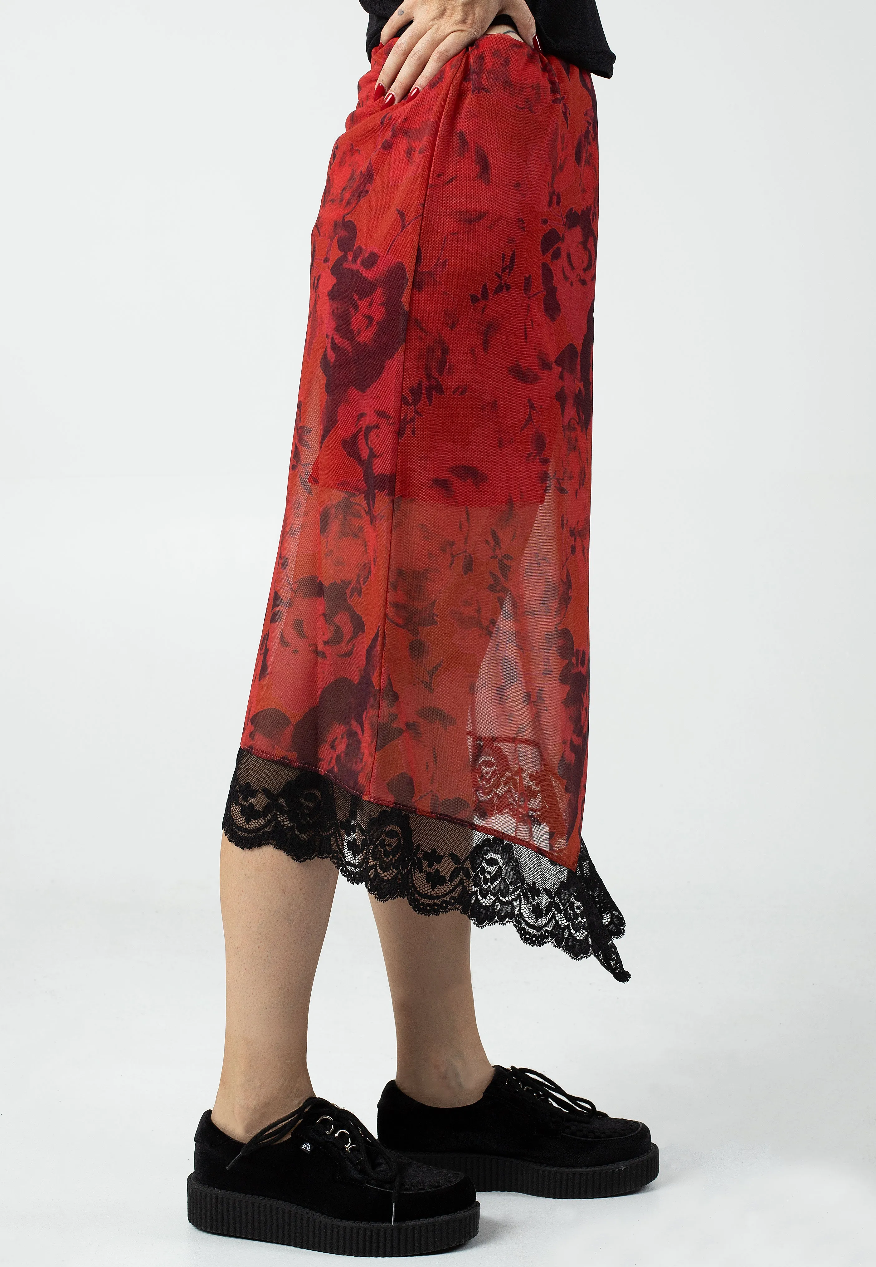 Noisy May - Kitty Mesh Lace Black - Skirt