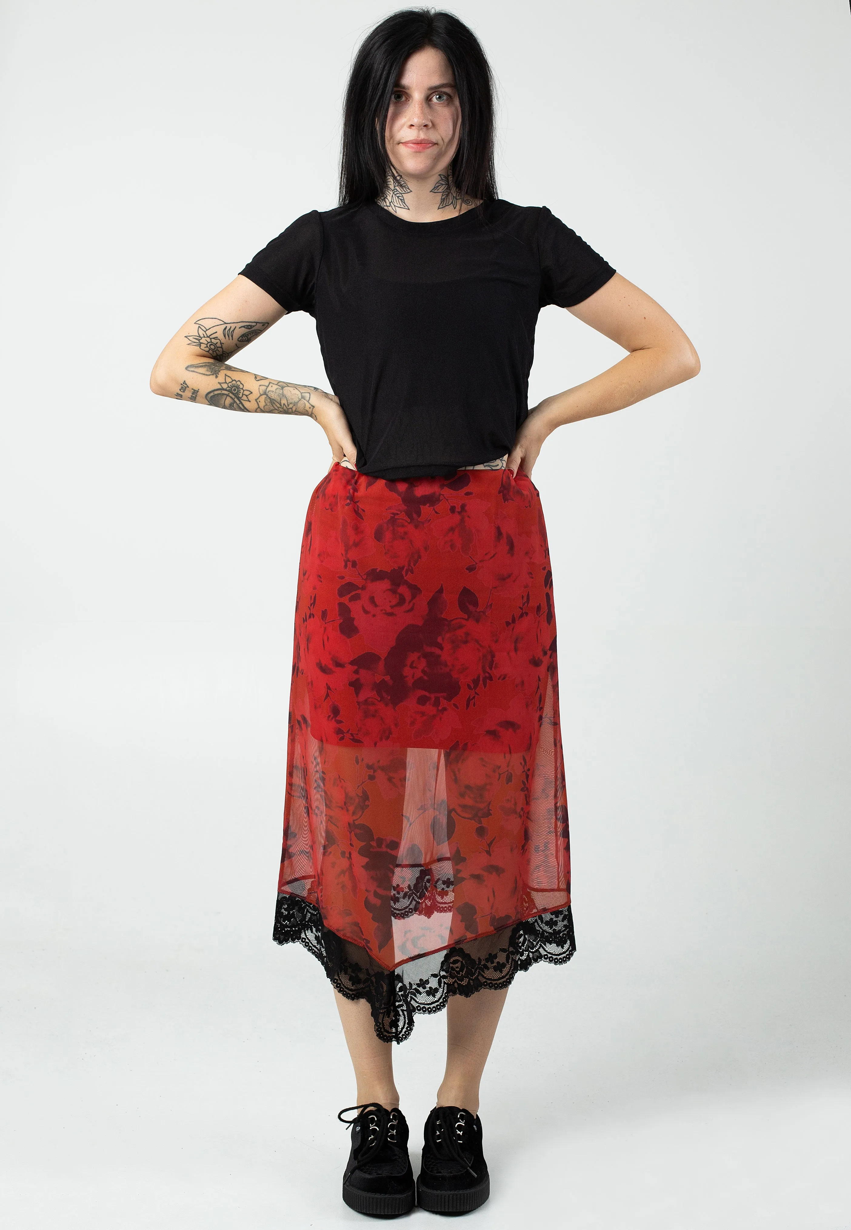 Noisy May - Kitty Mesh Lace Black - Skirt