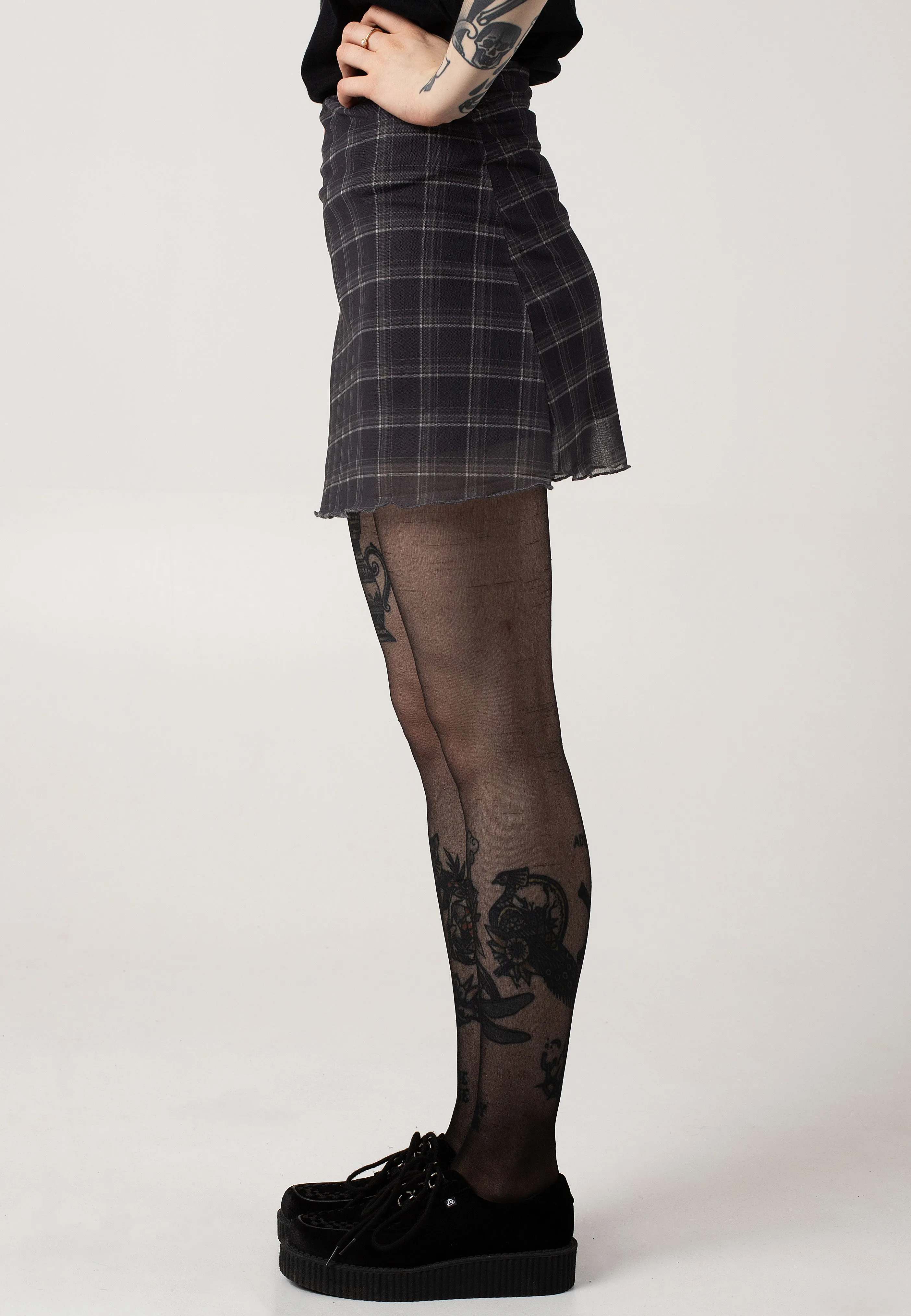 Noisy May - Lesley A Shape Asphalt Check - Skirt