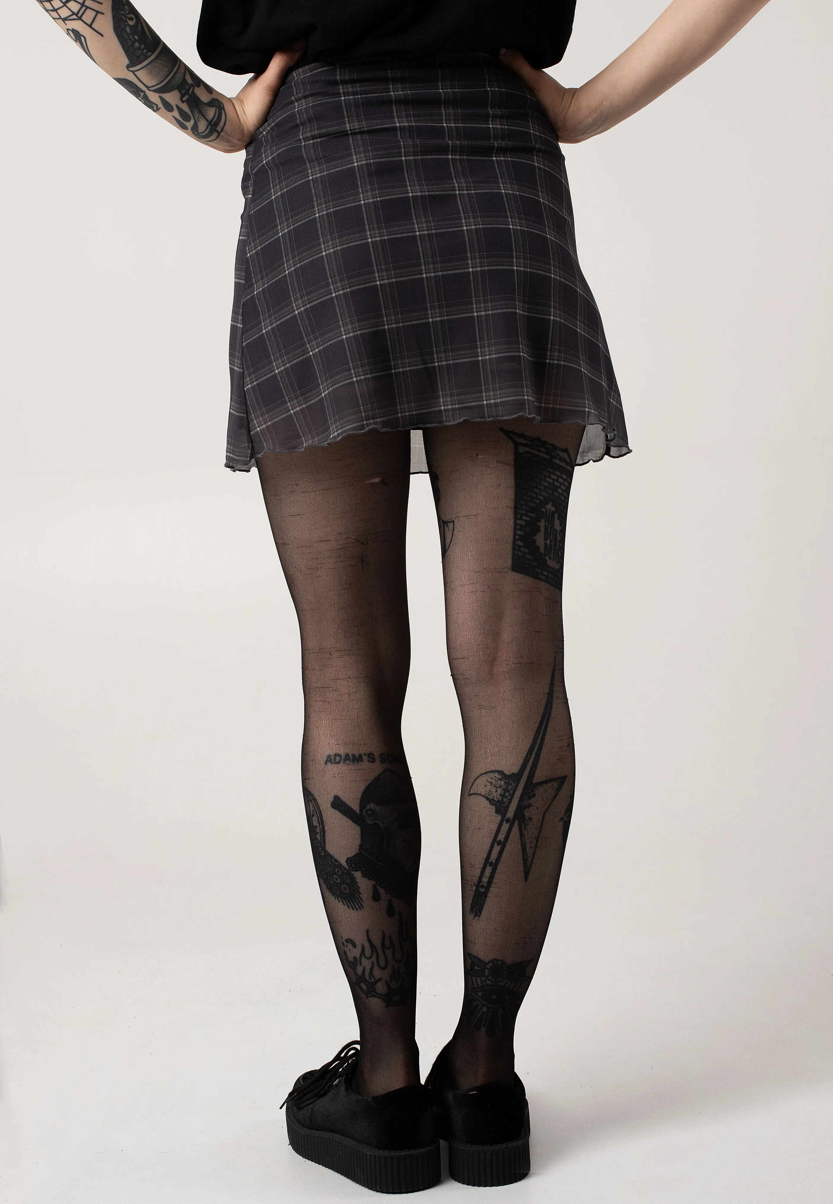 Noisy May - Lesley A Shape Asphalt Check - Skirt