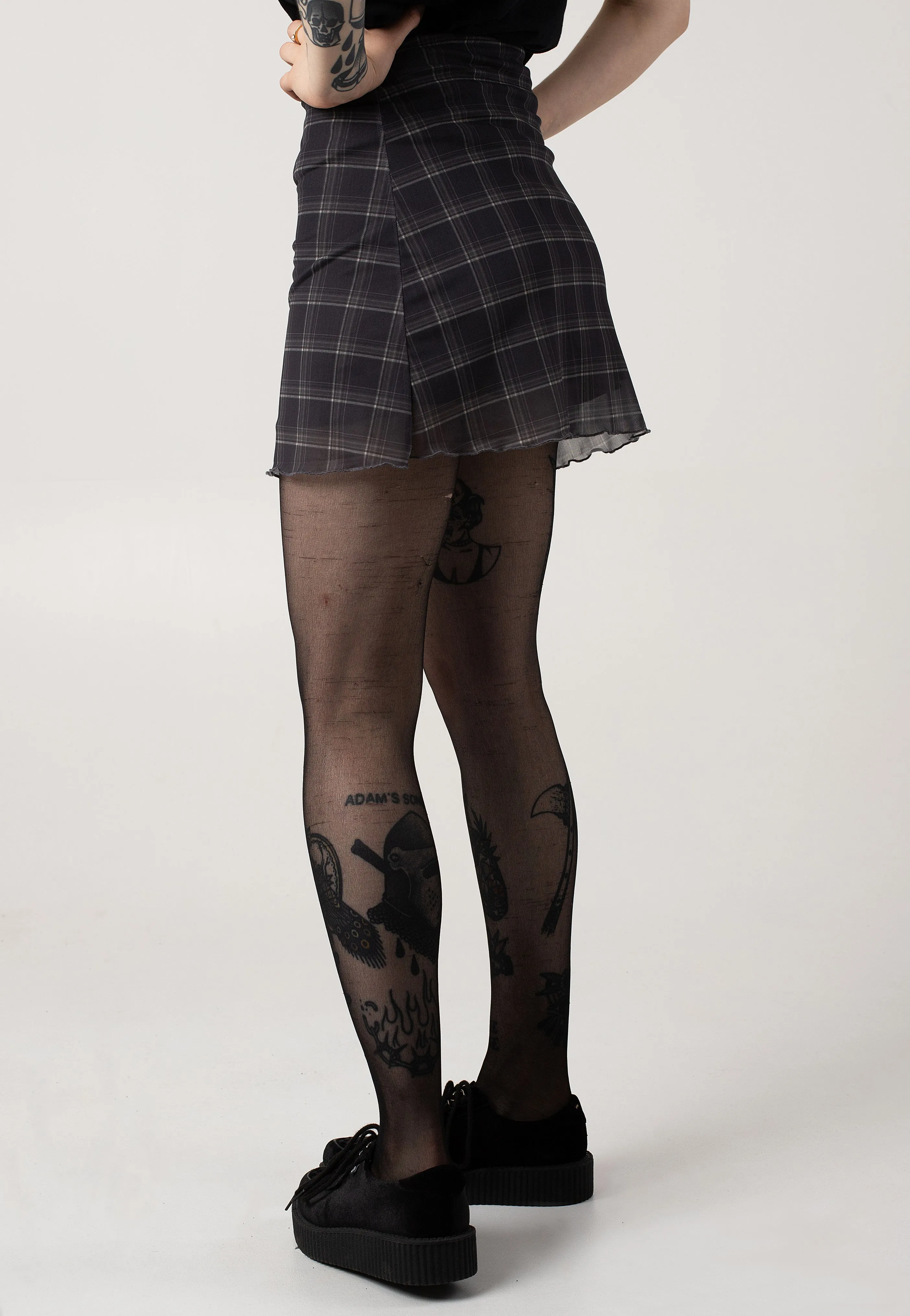 Noisy May - Lesley A Shape Asphalt Check - Skirt