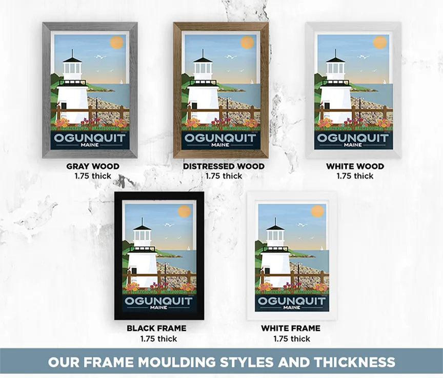 Ogunquit Marginal Way Lighthouse Illustration