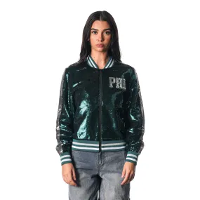 PHILADELPHIA EAGLES SEQUIN BOMBER - GREEN