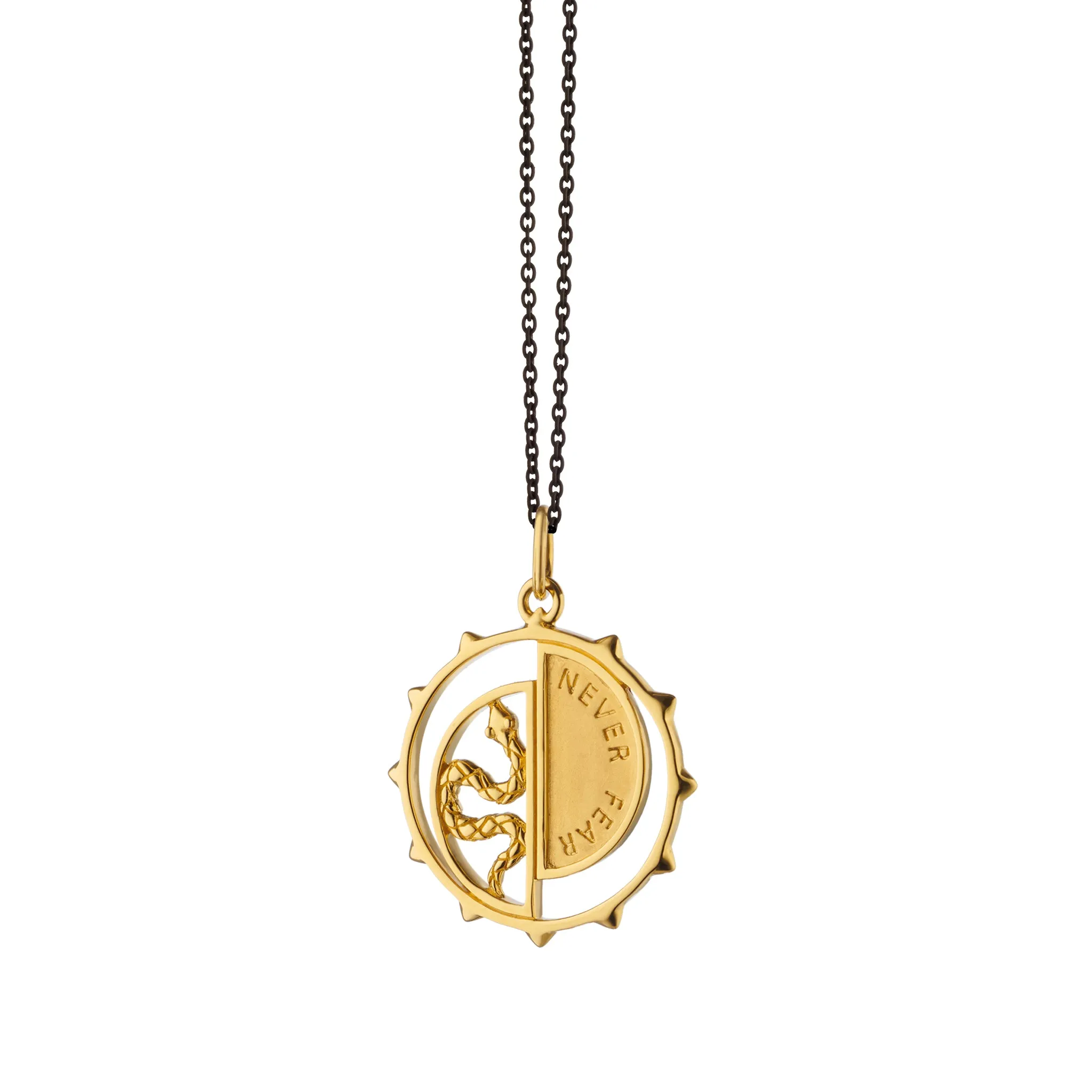 "Never Fear" Snake Medallion