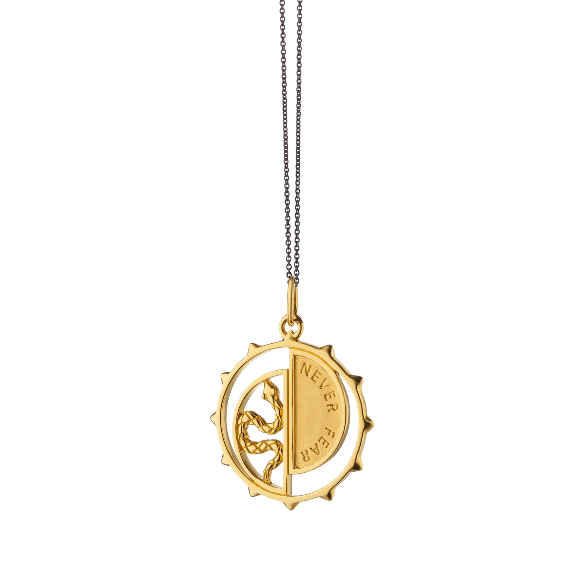 "Never Fear" Snake Medallion