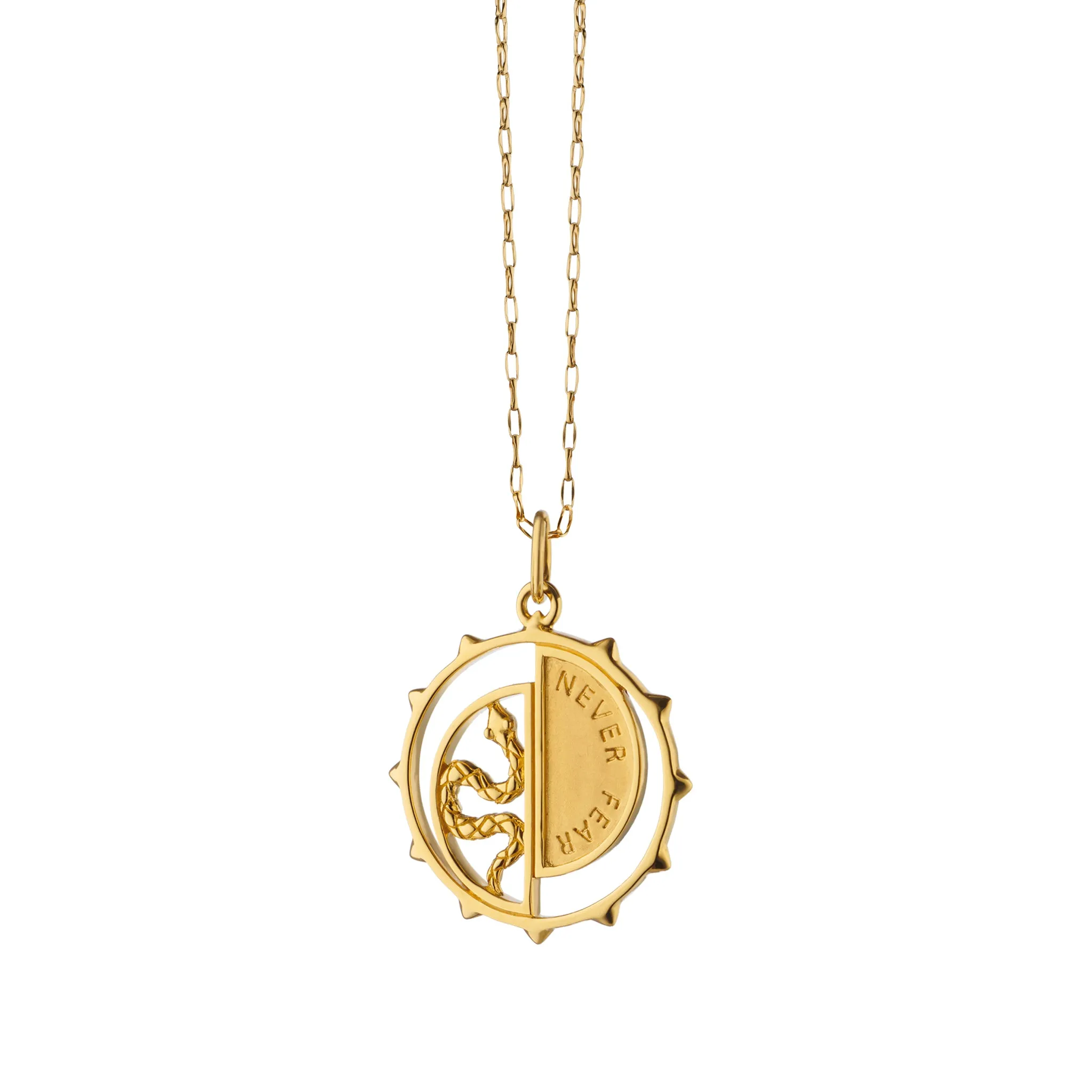 "Never Fear" Snake Medallion