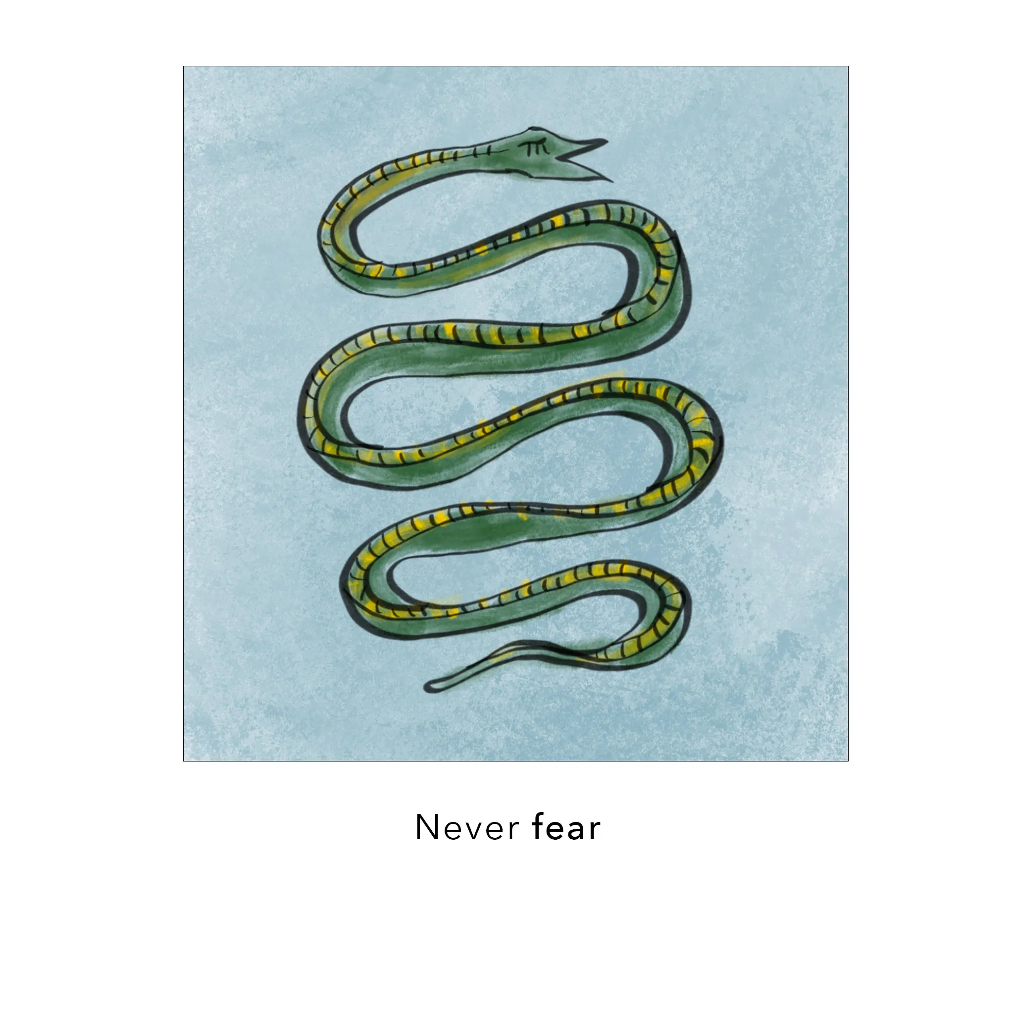 "Never Fear" Snake Medallion
