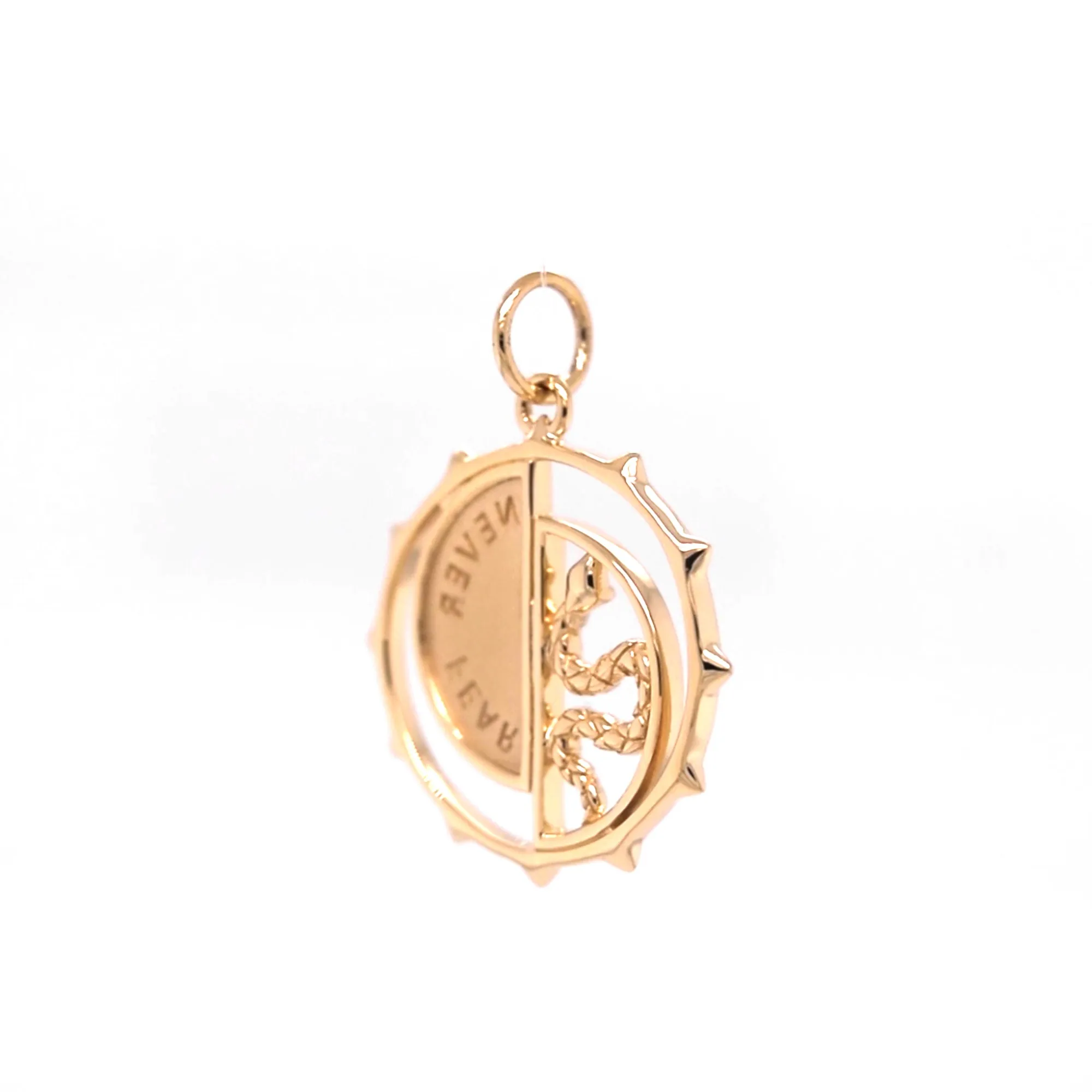 "Never Fear" Snake Medallion