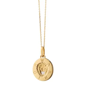 "Warrior" Lion 18K Gold Intaglio Charm