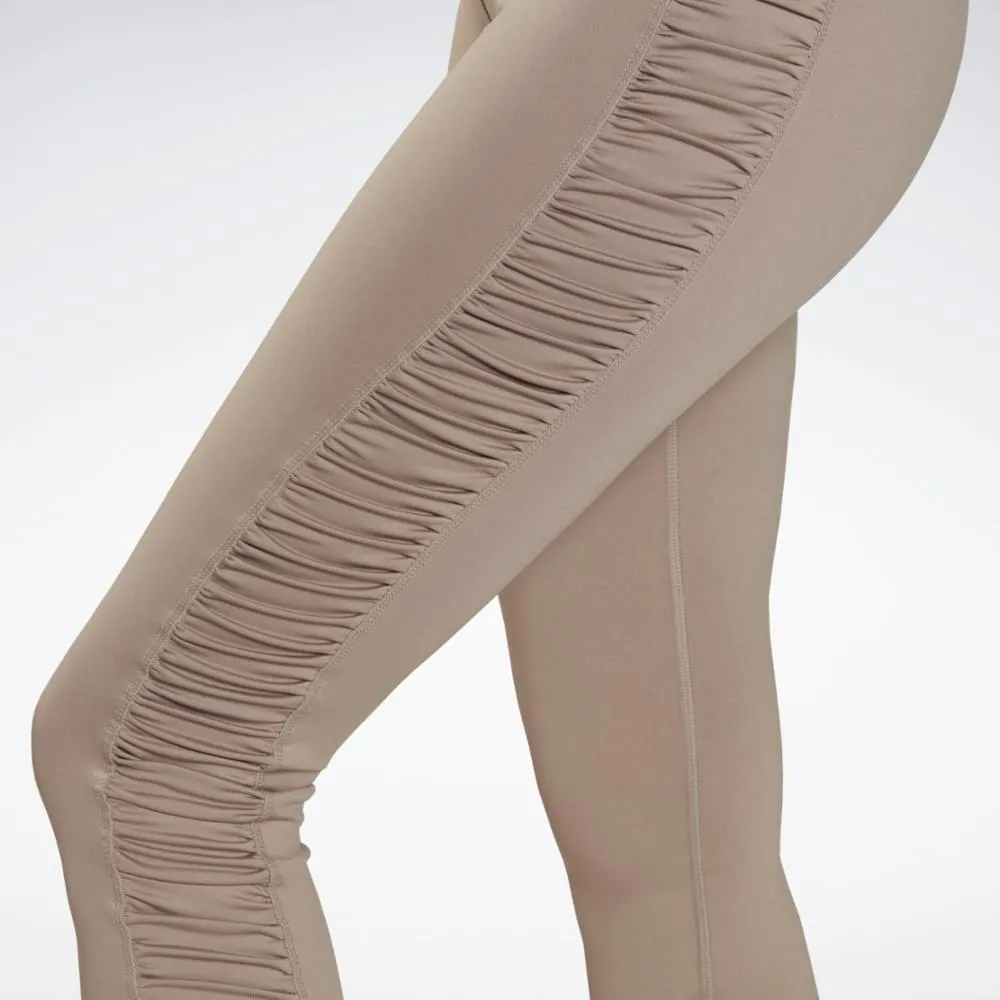 Reebok Apparel Women Bold High-Waisted Ruched Leggings BOUGRY