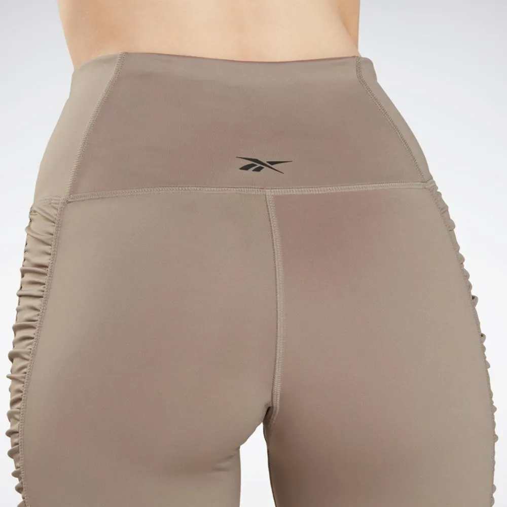 Reebok Apparel Women Bold High-Waisted Ruched Leggings BOUGRY