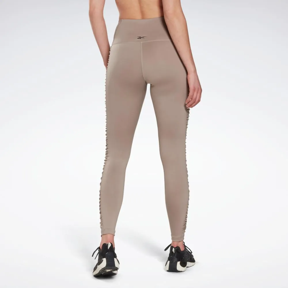 Reebok Apparel Women Bold High-Waisted Ruched Leggings BOUGRY