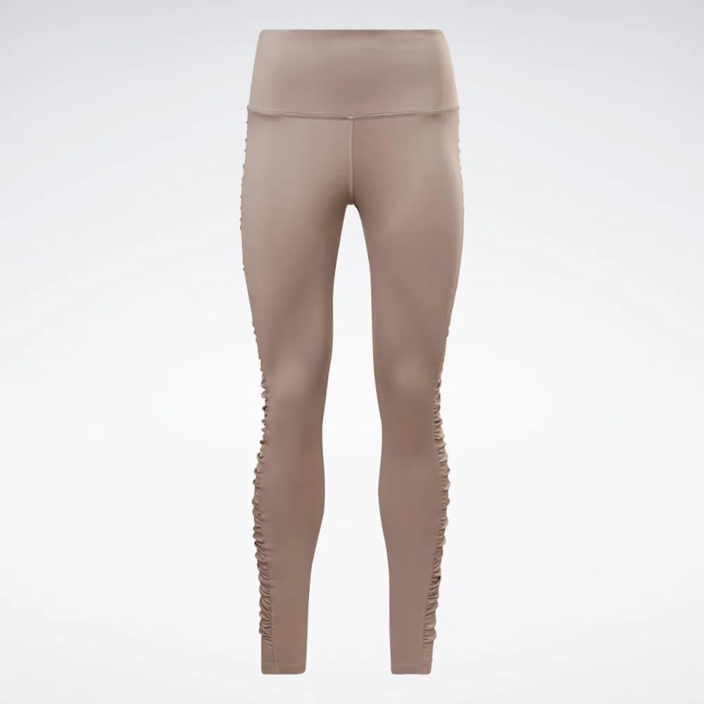 Reebok Apparel Women Bold High-Waisted Ruched Leggings BOUGRY