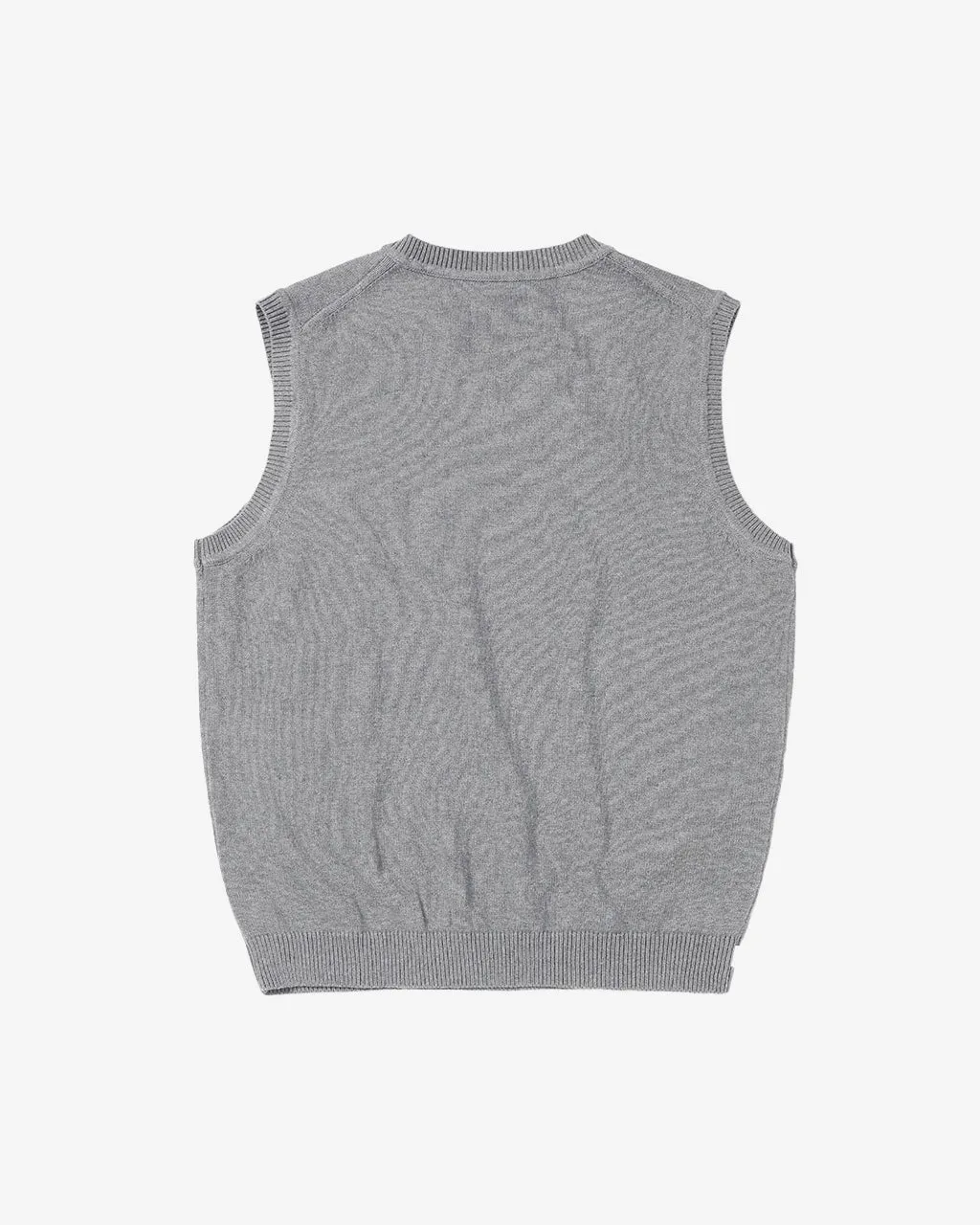 Script Logo Knit Vest Grey