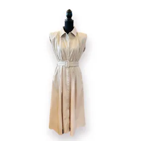 Solid Pleated Waist-Tie Dress ~ Final Sale