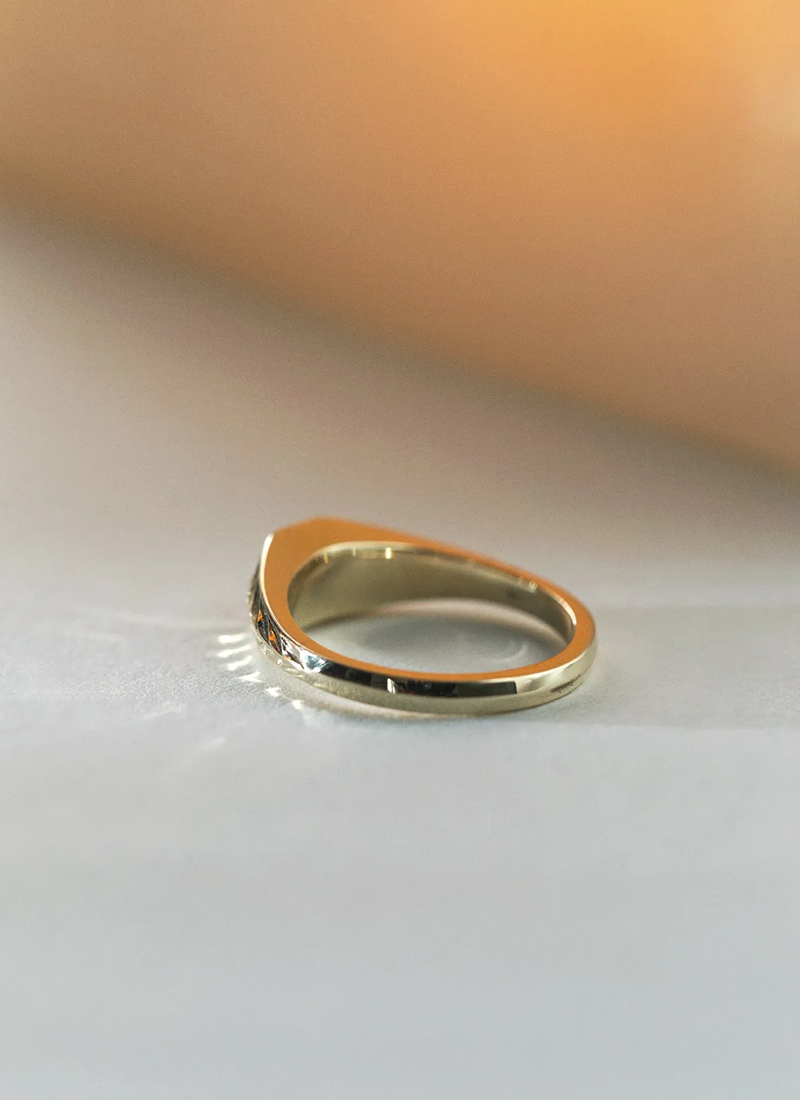The gent miles brown diamond ring 14k gold