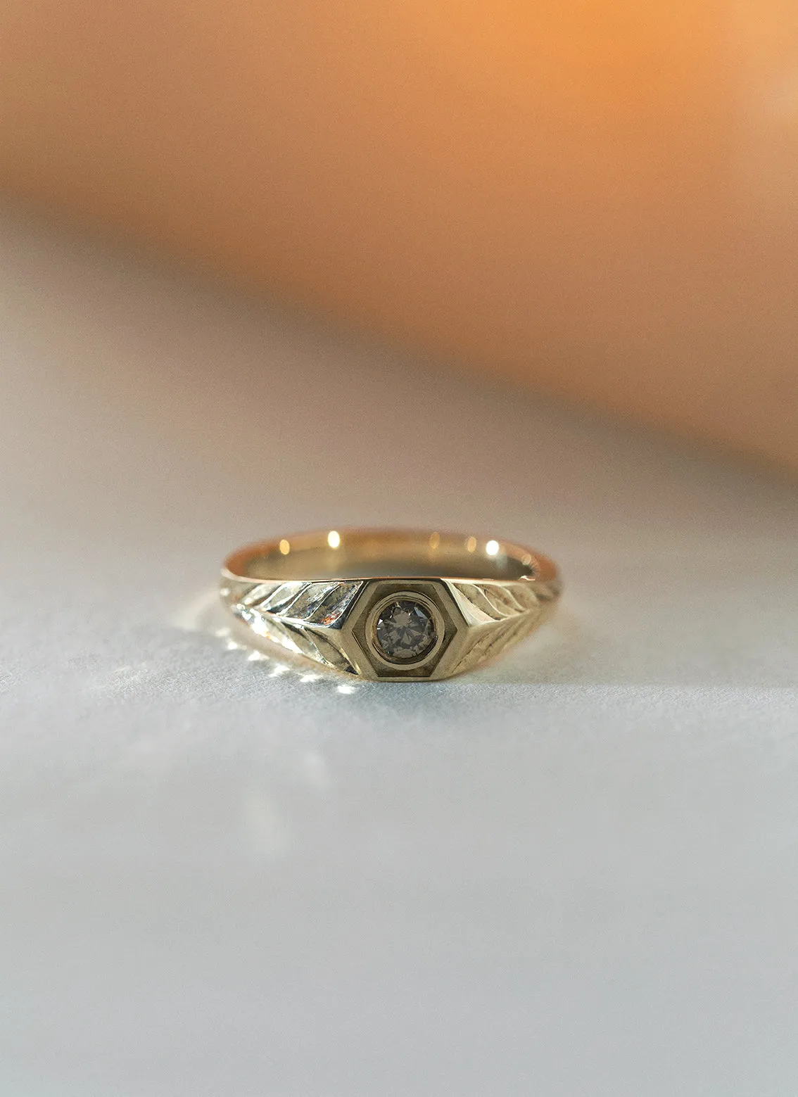 The gent miles brown diamond ring 14k gold