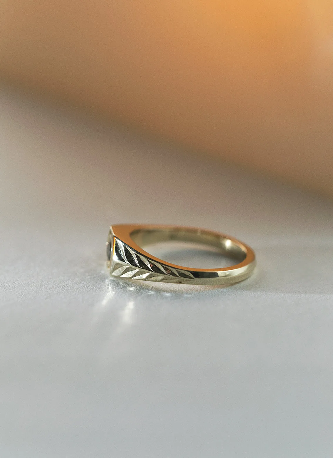 The gent miles brown diamond ring 14k gold