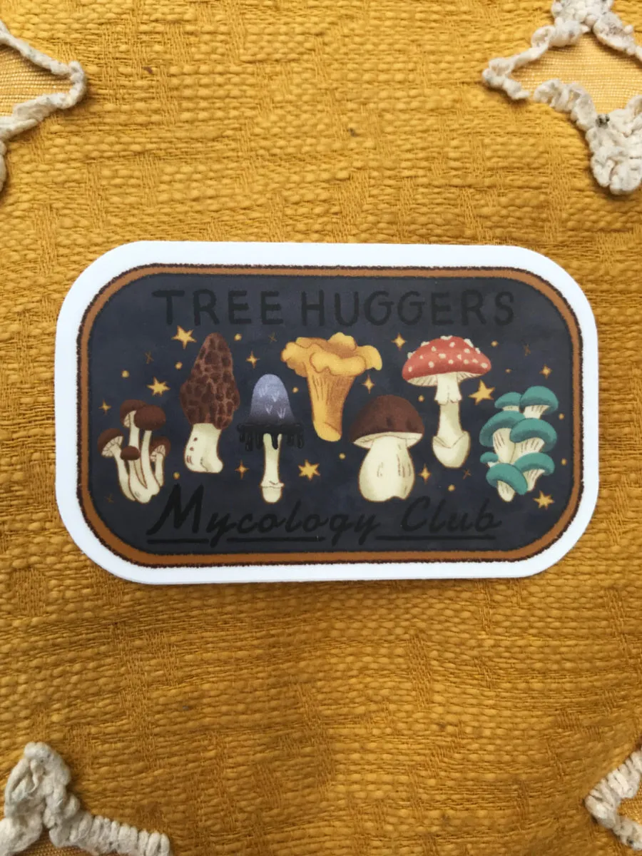 Tree Hugger Mycology Club Sticker