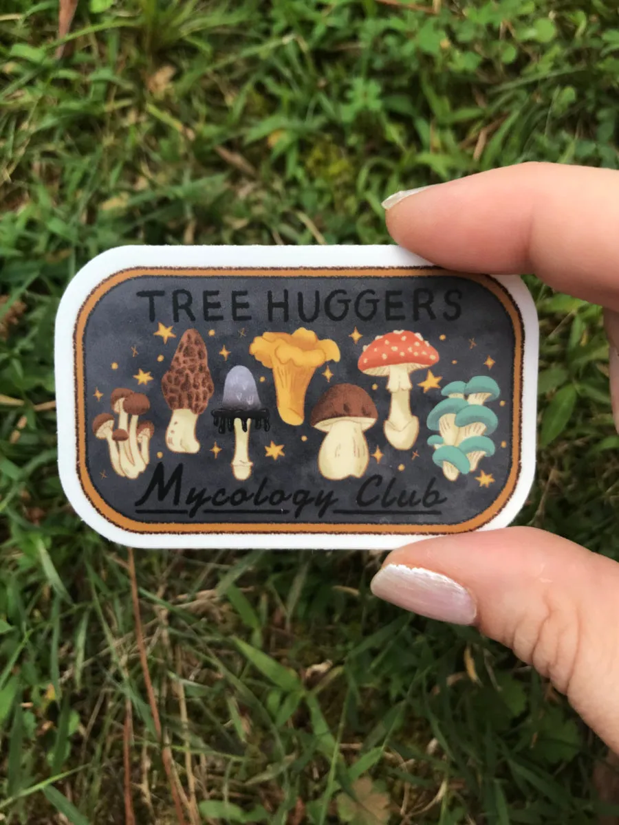 Tree Hugger Mycology Club Sticker
